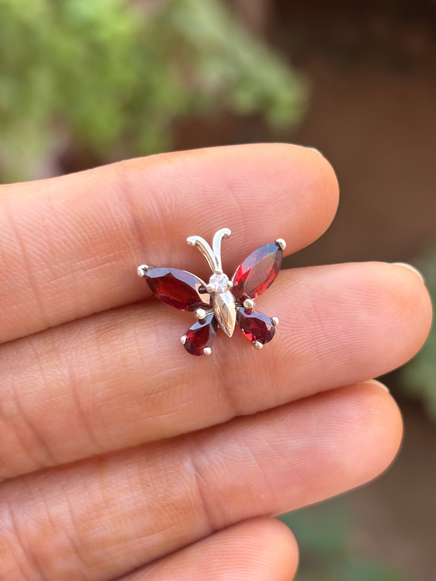 Garnet Necklace in 92.5 Sterling Silver
