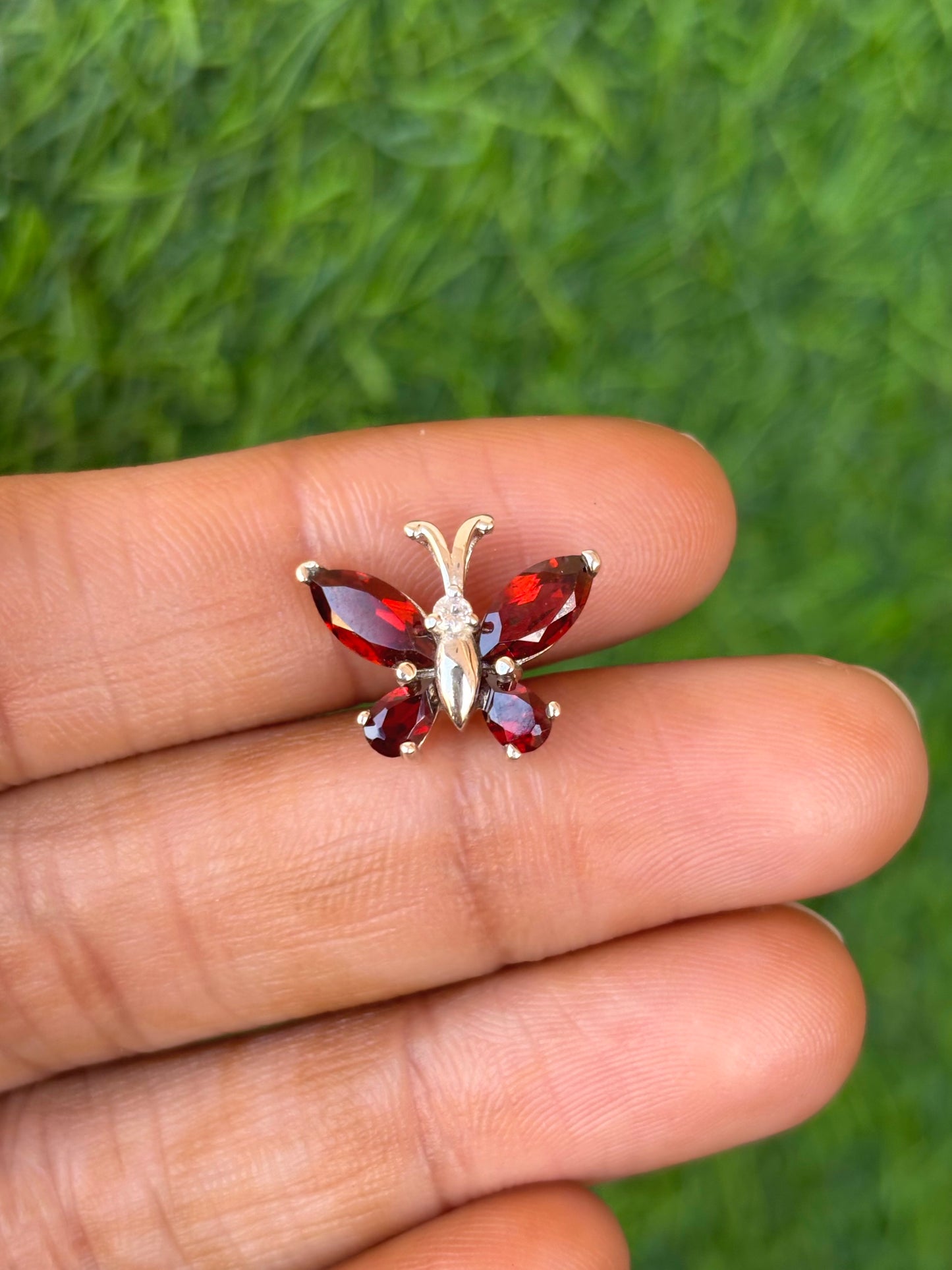 Garnet Necklace in 92.5 Sterling Silver