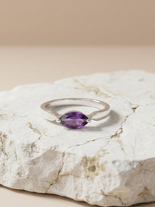 Amethyst Marquise Ring