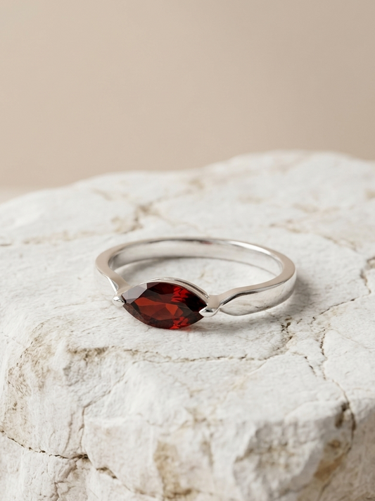 Garnet Marquise Ring