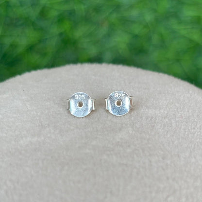 Blue Topaz Rectangle Stud Earrings