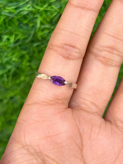 Amethyst Marquise Ring